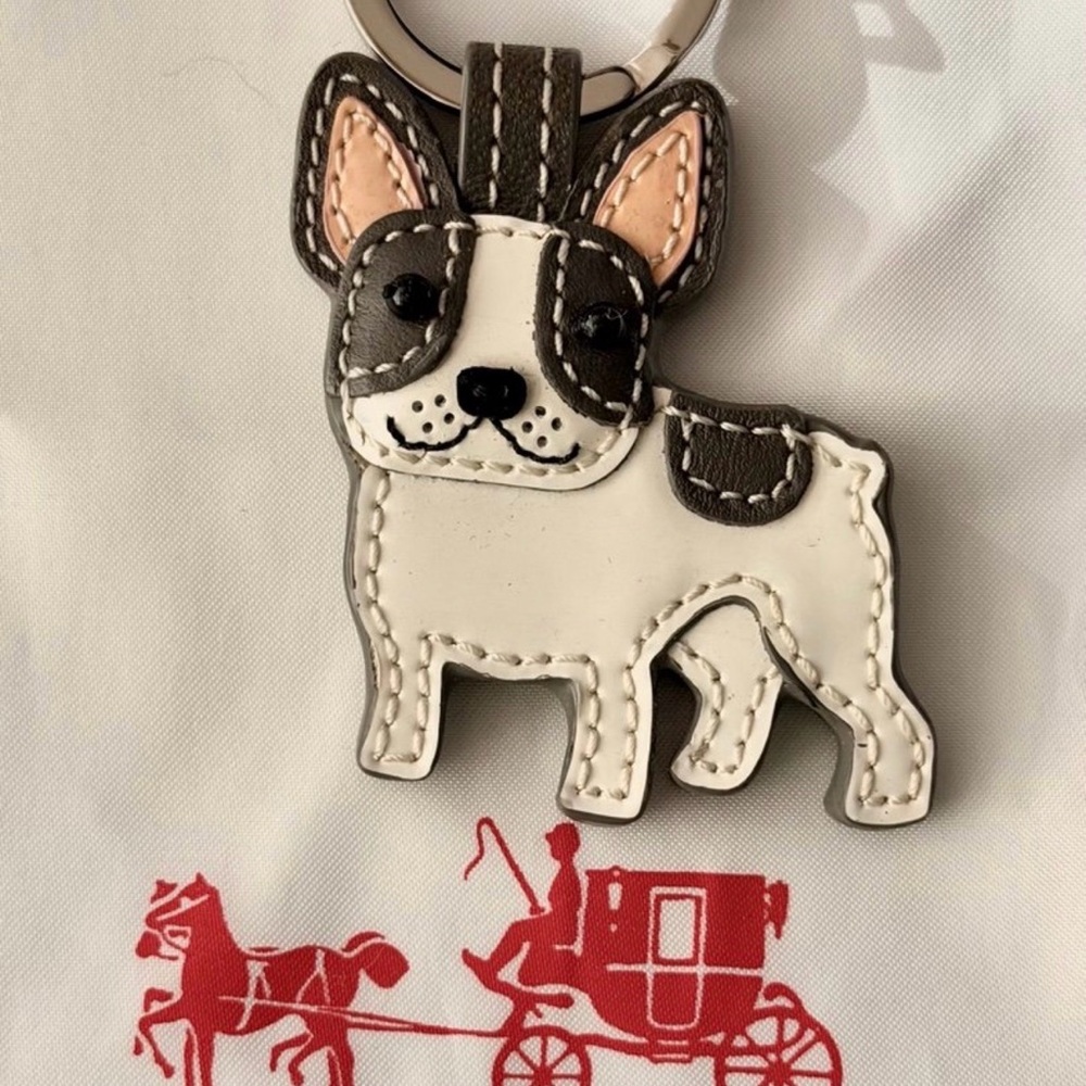 Coach French Bulldog leather keychain or bag charm
NWOT